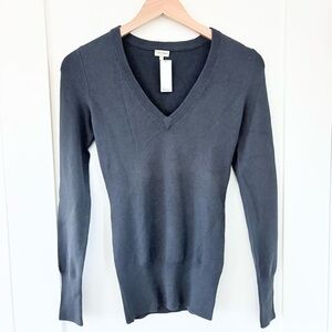 NWT | Talula Aritzia cashmere blend V neck ink blue sweater long sleeve Y2K XXS